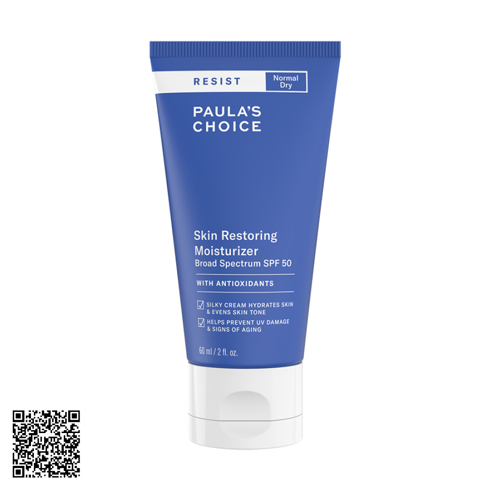 Kem Dưỡng Ẩm Chống Nắng Paula’s Choice Resist Skin Restoring Moisturizer SPF50 Từ Mỹ 60ml