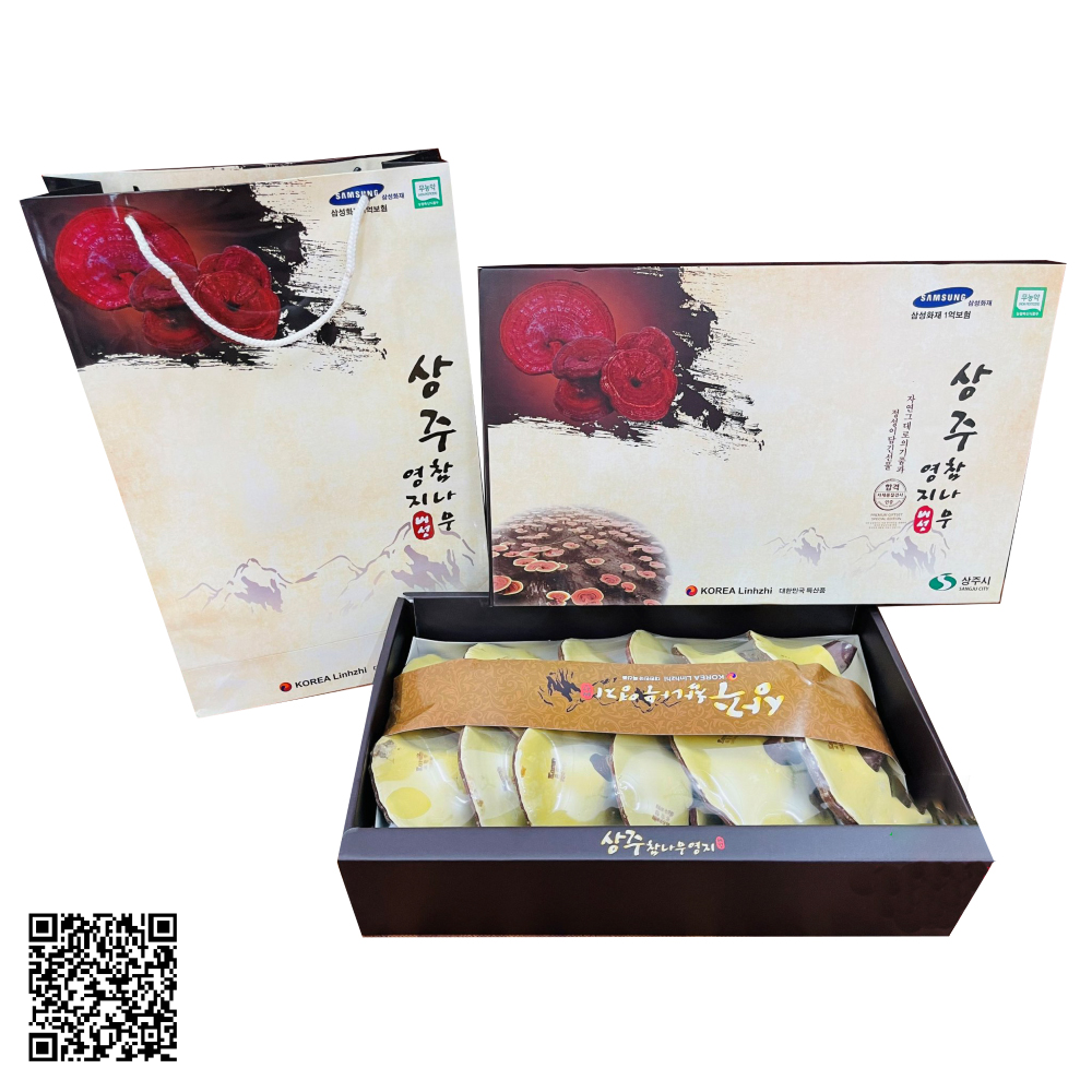 Nấm Linh Chi Gỗ Sồi SangJu Hộp Giấy Chính Hãng Hàn Quốc 1000g