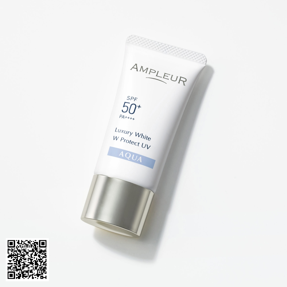 Kem Chống Nắng Ampleur Luxury White W Protect UV Aqua SPF50+ PA++++ Từ Nhật Bản