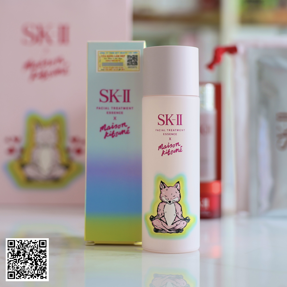 Set Nước Thần SK-II Maison Kitsune Pink Limited Từ Nhật Bản 4 Món