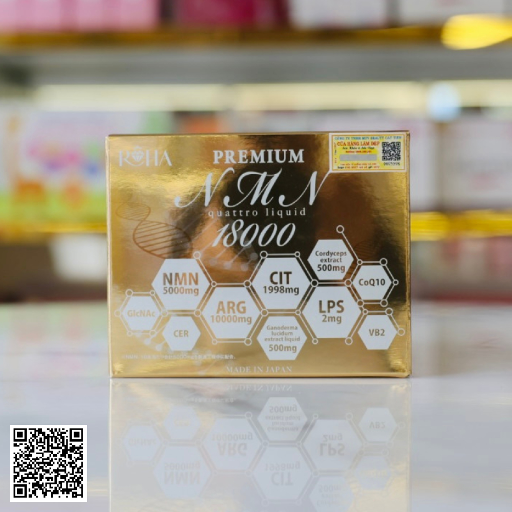 Nước Uống Trẻ Hoá Da NMN Quattro Liquid 18000 Premium Từ Nhật Bản