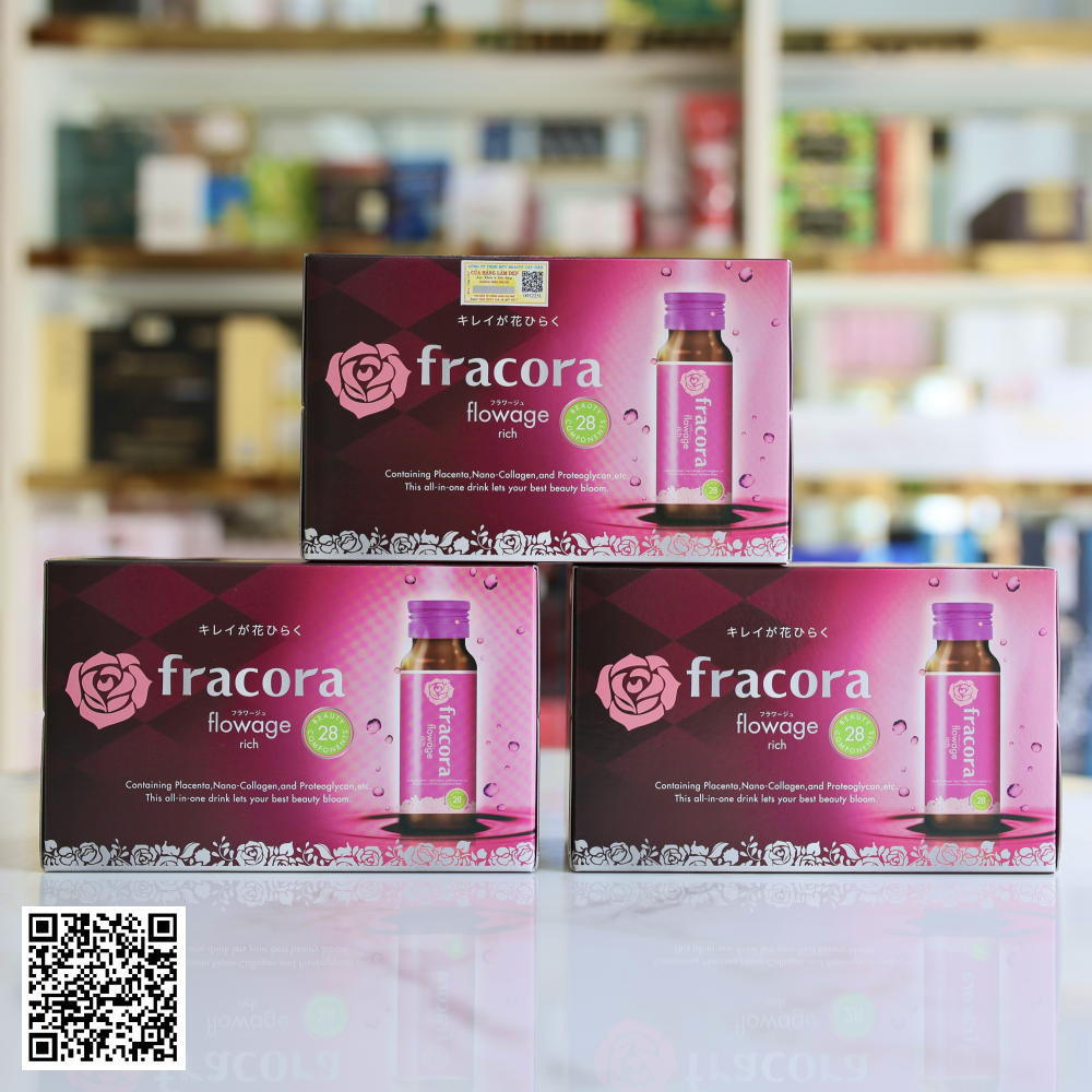 Liệu Trình Nước Uống Collagen Fracora Flowage Rich Từ Nhật Bản