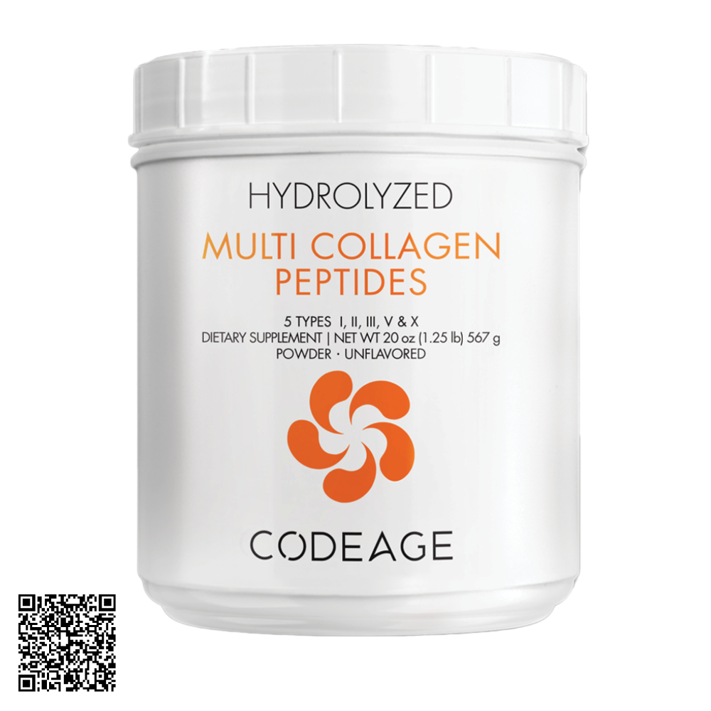 Bột Collagen Trẻ Hóa Da CodeAge Hydrolyzed Multi Collagen Peptides Powder Từ Mỹ 567g