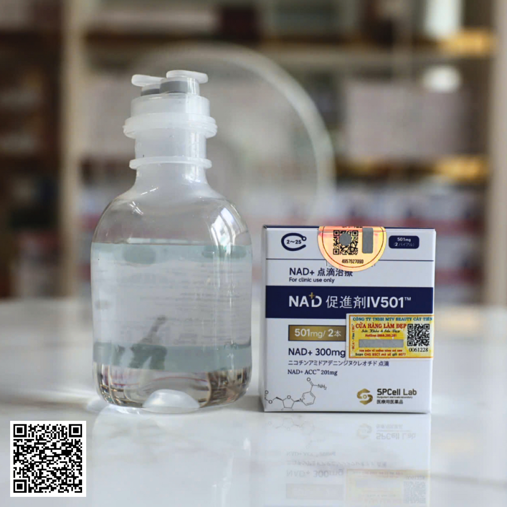 Truyền Tế Bào NAD+ IV 501mg SPCell Lab (NAD+300mg NAD+ACC 201mg) 1 Lần Truyền 