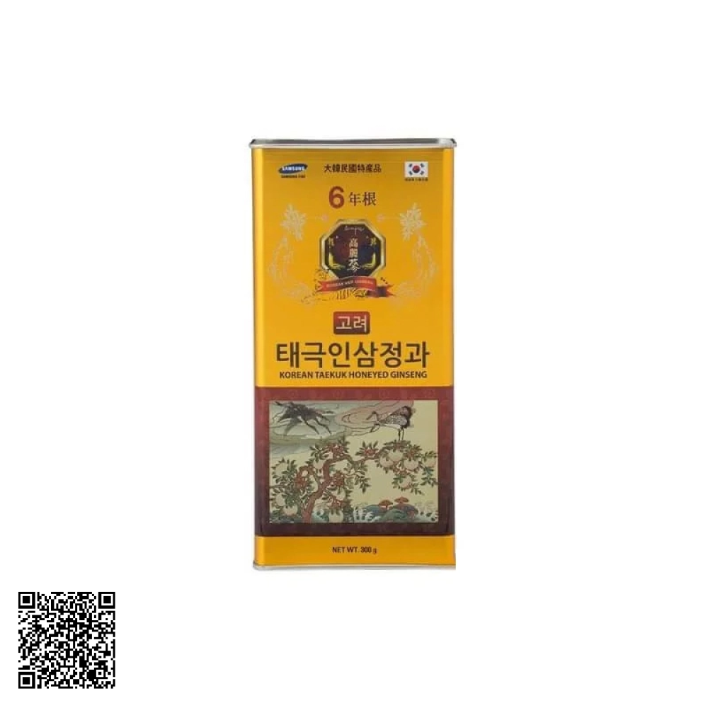 Thiên Sâm Nguyên Củ Tẩm Mật Ong Korean Taekuk Honeyed Ginseng Từ Hàn Quốc 300g