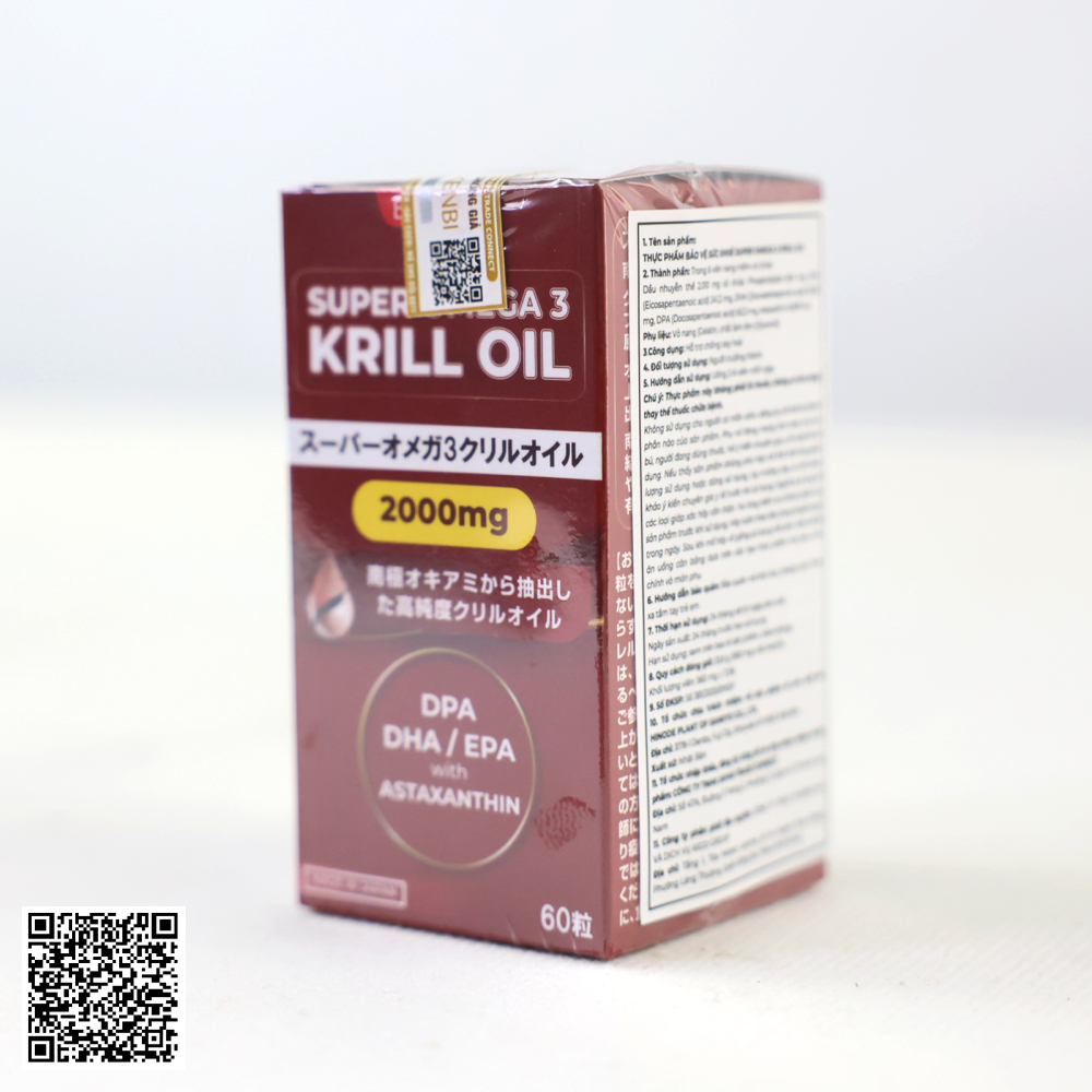 Viên Uống Dầu Nhuyễn Thể Eikenbi Super Omega 3 Krill Oil 2000mg Từ Nhật Bản (60 Viên)