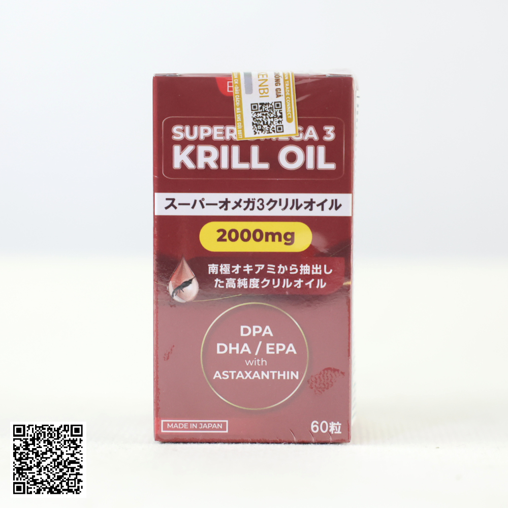 Viên Uống Dầu Nhuyễn Thể Eikenbi Super Omega 3 Krill Oil 2000mg Từ Nhật Bản (60 Viên)