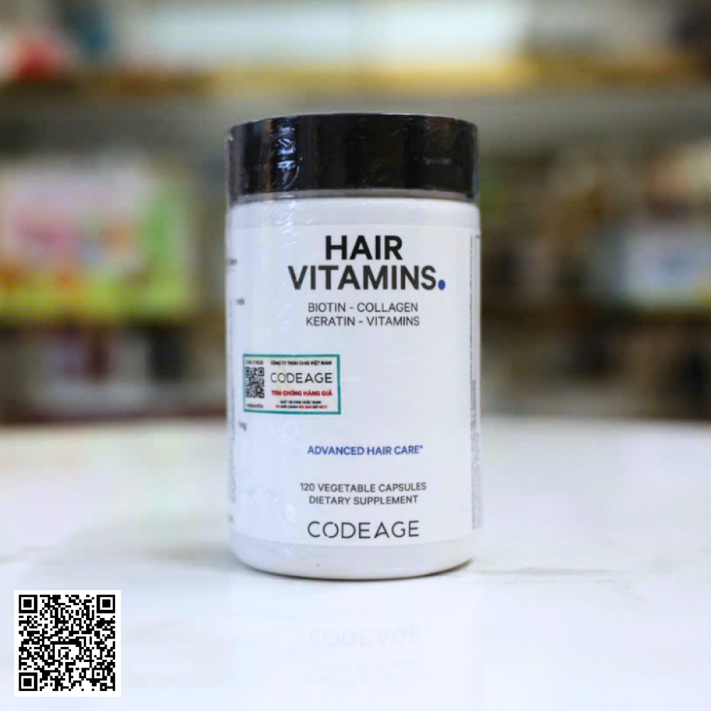 Viên Uống Mọc Tóc Codeage Hair Vitamins Từ Mỹ 120 Viên