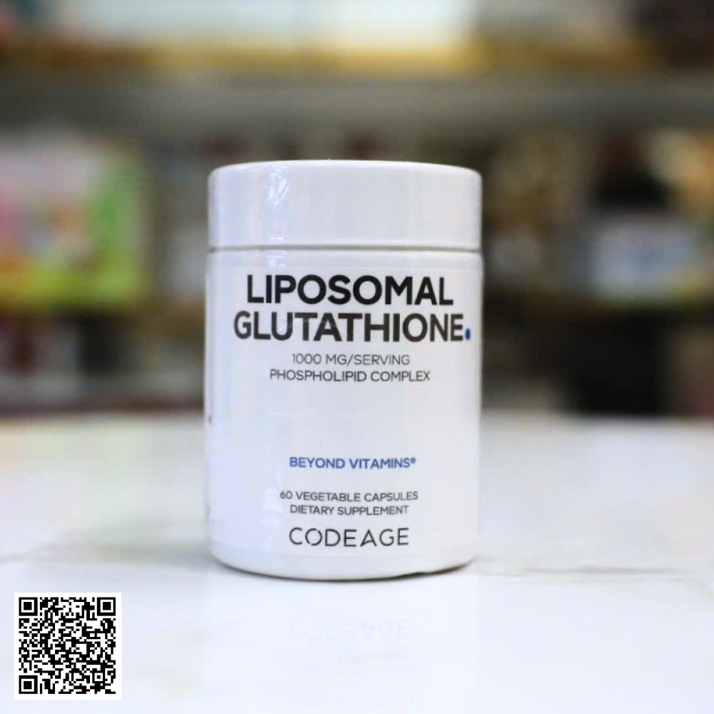 Viên Uống Trắng Da CodeAge Liposomal Glutathione 1000mg Từ Mỹ 60 Viên