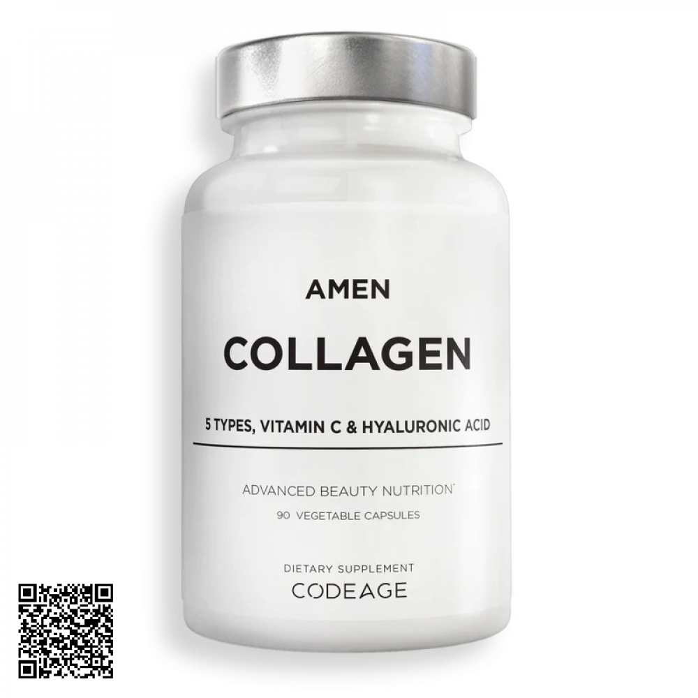 Viên Uống Collagen Codeage Amen + C + HA Từ Mỹ 90 Viên
