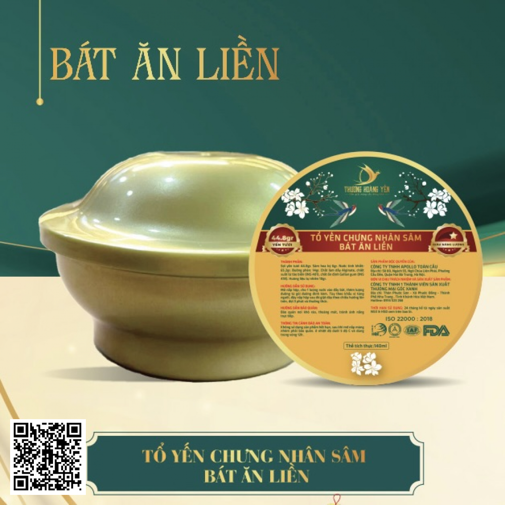 Tổ Yến Chưng Nhân Sâm - Bát Ăn Liền
