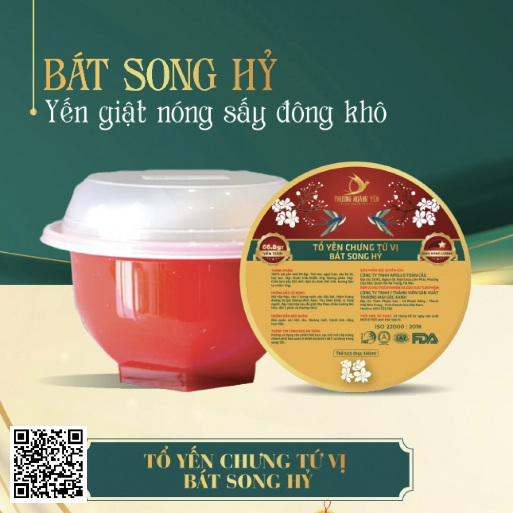 Tổ Yến Chưng Tứ Vị - Bát Song Hỷ