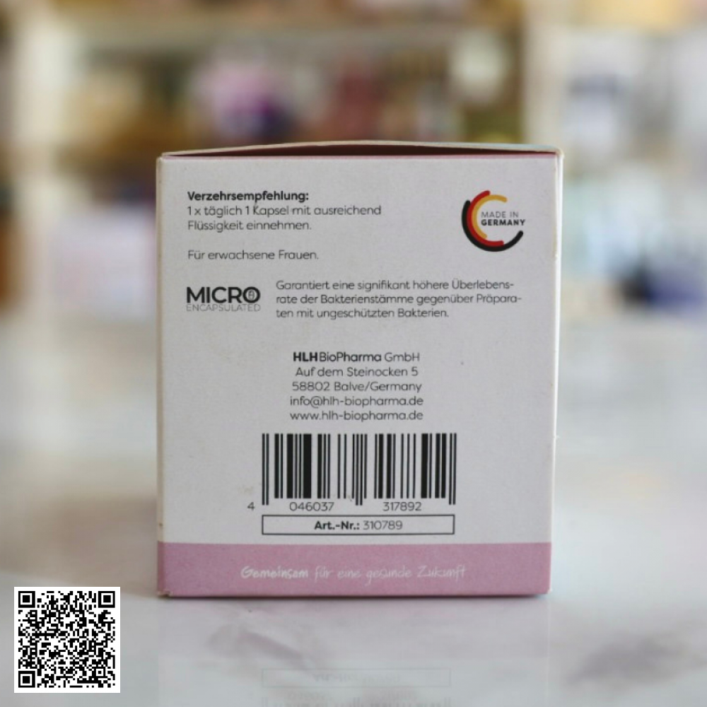 Viên Uống Lactobact Intima Hỗ Trợ Bổ Sung Men Vi Sinh Cho Phụ Nữ Từ Đức 60 Viên