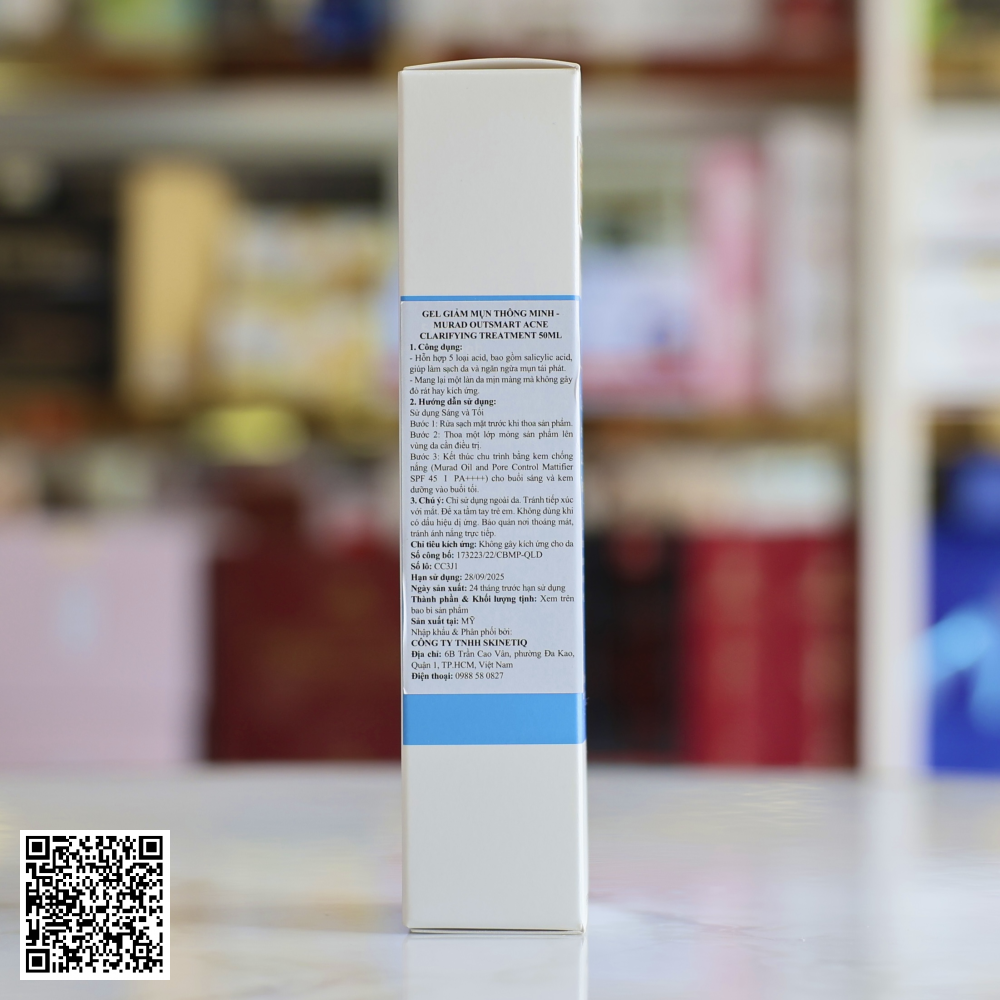 Gel Giảm Mụn Thông Minh Murad Acne Control Outsmart Blemish Clarifying Treatment Từ Mỹ 50ml