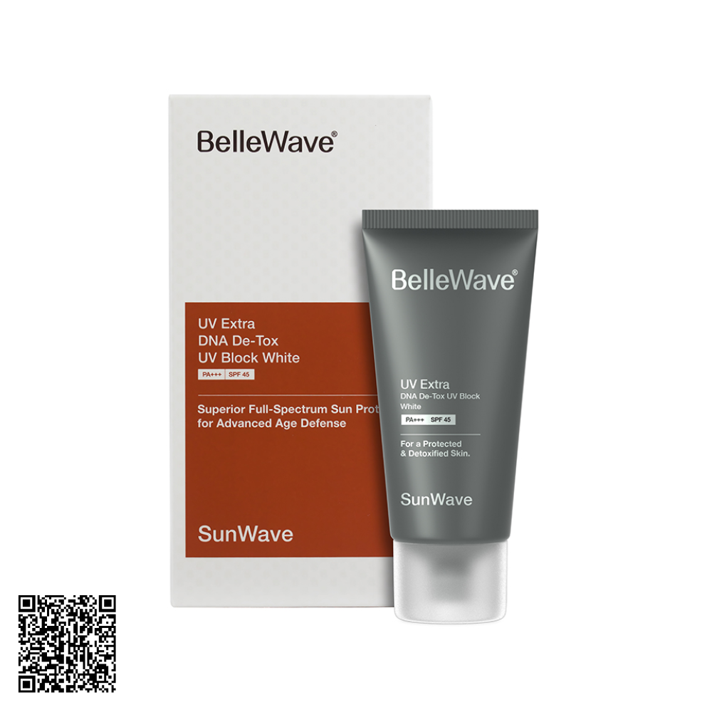  Kem Chống Nắng Làm Trắng Da BelleWave UV Extra DNA De-tox UV Block White SPF45/PA+++ Từ Thuỵ Sĩ 30ml