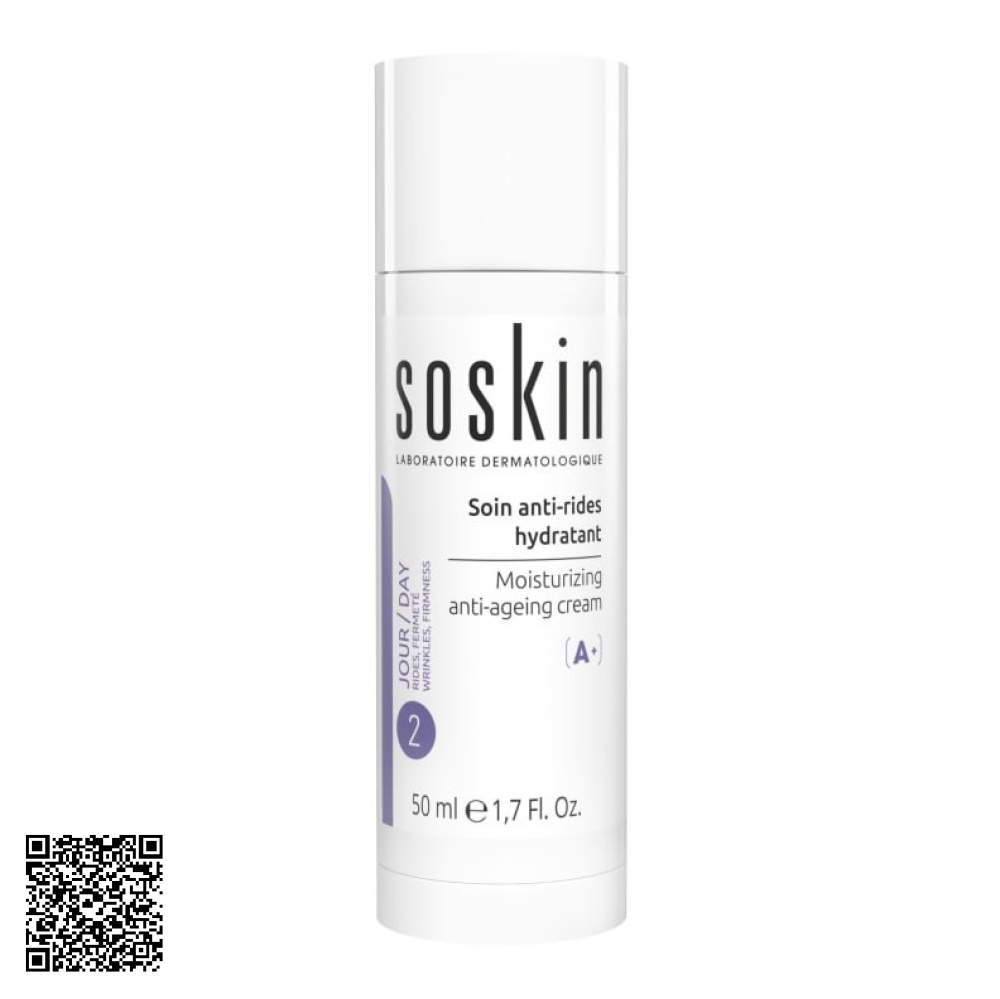 Kem dưỡng ẩm Hỗ Trợ Ngừa Lão Hóa Soskin Jour/Day Moisturizing Anti-Ageing Cream Từ Pháp 50ml