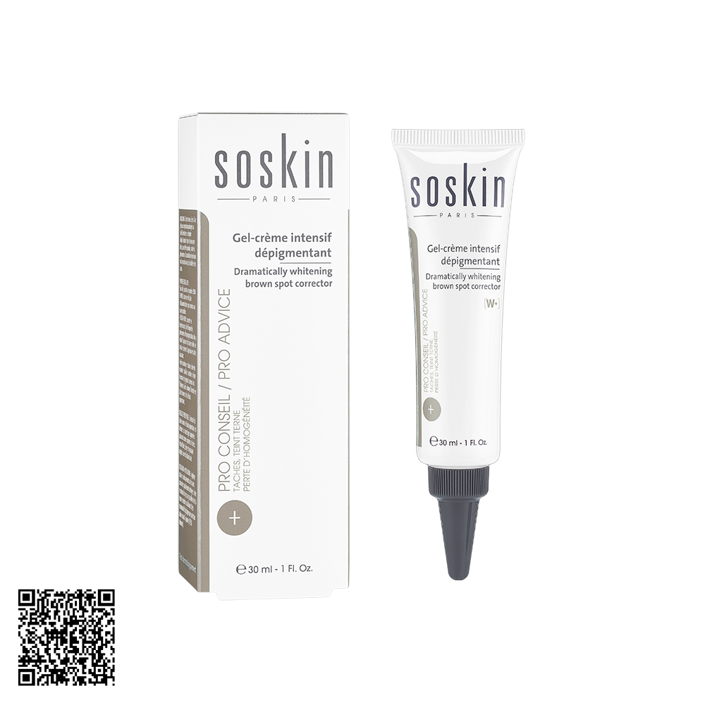 Kem Tái Tạo Sắc Tố Da Soskin Dramatically Whitening Brown Spot Corrector Từ Pháp 30ml