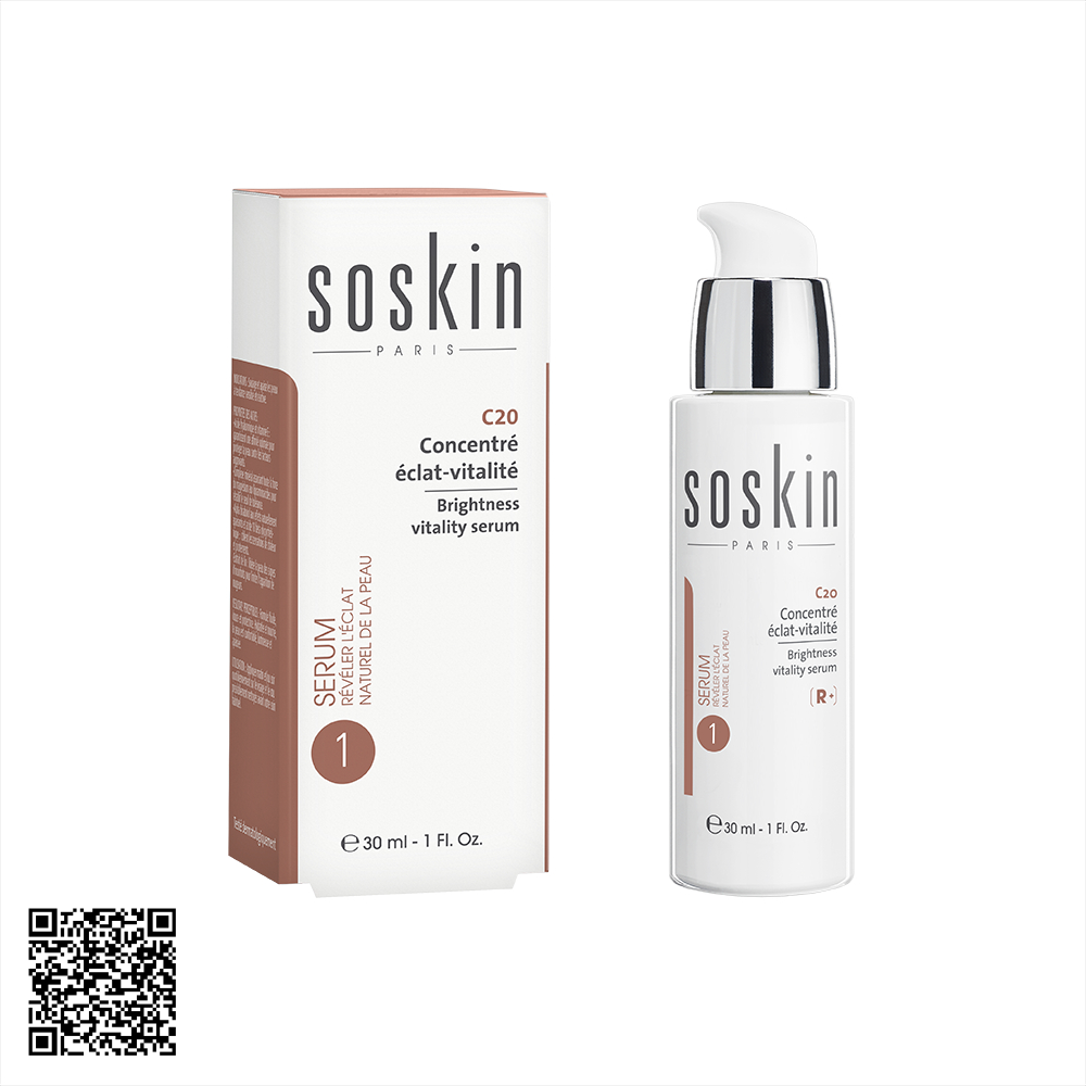 Serum Tái Tạo Và Làm Sáng Da Soskin Brightness Vitality Serum Từ Pháp 30ml