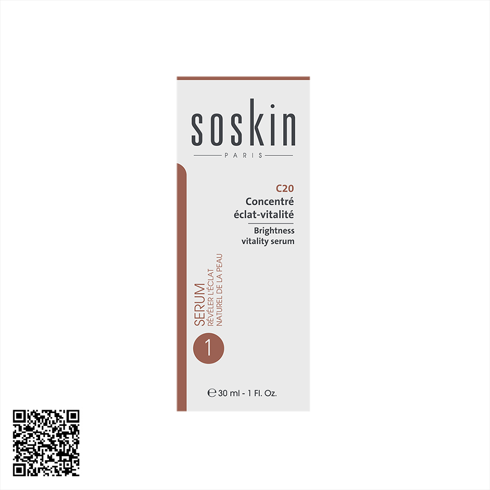Serum Tái Tạo Và Làm Sáng Da Soskin Brightness Vitality Serum Từ Pháp 30ml