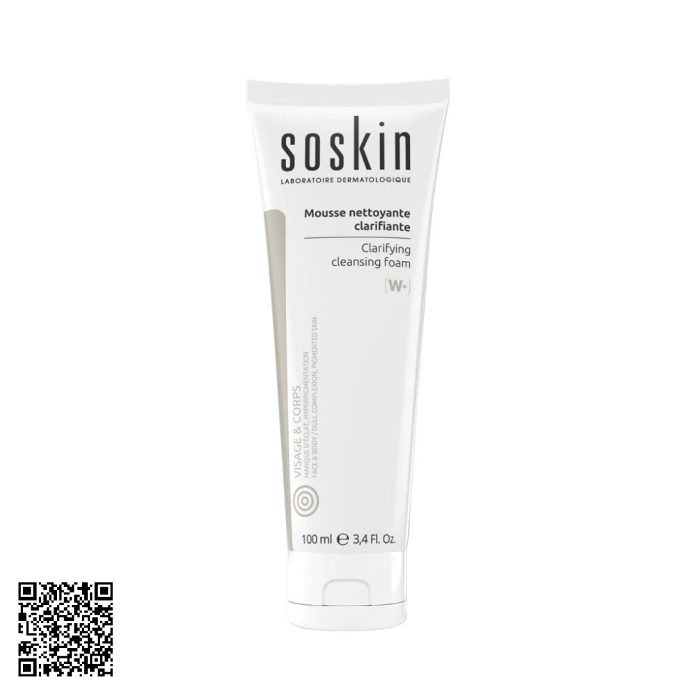 Sữa Rửa Mặt Trắng Da Soskin Clarifying Cleansing Foam Từ Pháp 100ml