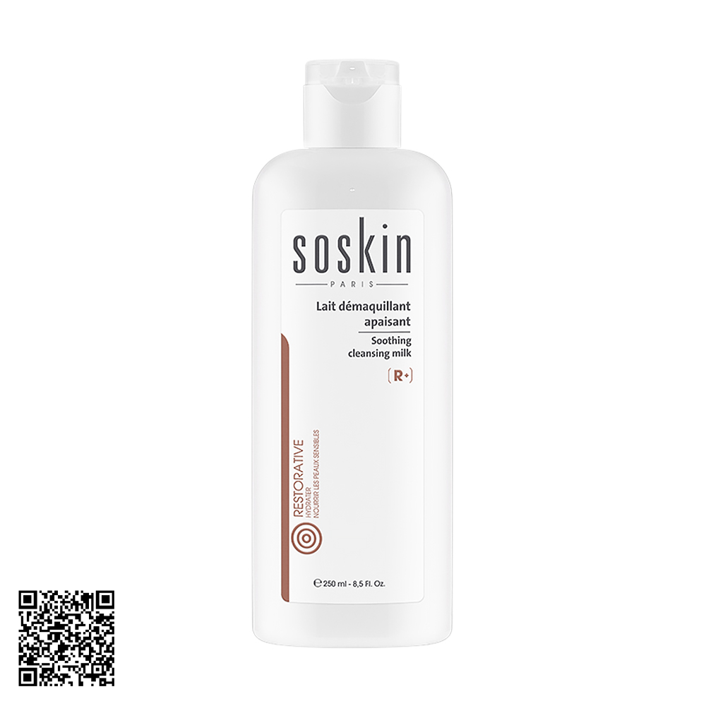 Sữa Tẩy Trang Làm Dịu Da Soskin Soothing Cleansing Milk Từ Pháp 250ml