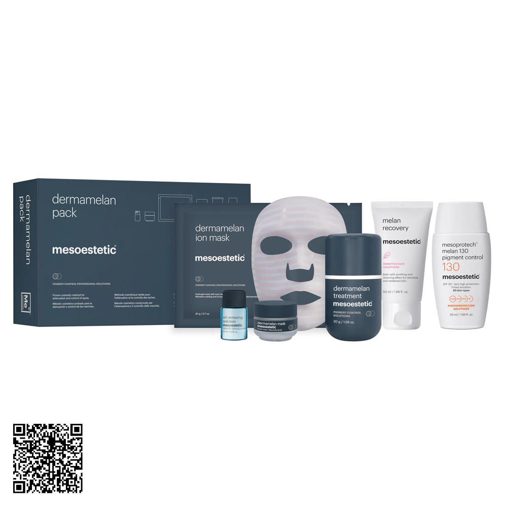 Bộ Sản Phẩm Trị Tăng Sắc Tố Da Mesoestetic Dermamelan Pack Từ Tây Ban Nha 6 Món