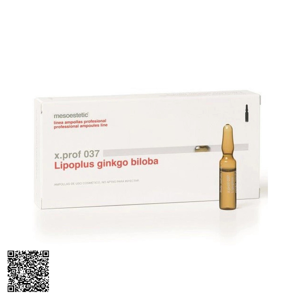 Tinh Chất Chống Suy Giãn Tĩnh Mạch Mesoestetic X.Prof 037 Lipoplus Ginkgo Biloba Từ Tây Ban Nha (20 Ống x 2ml)