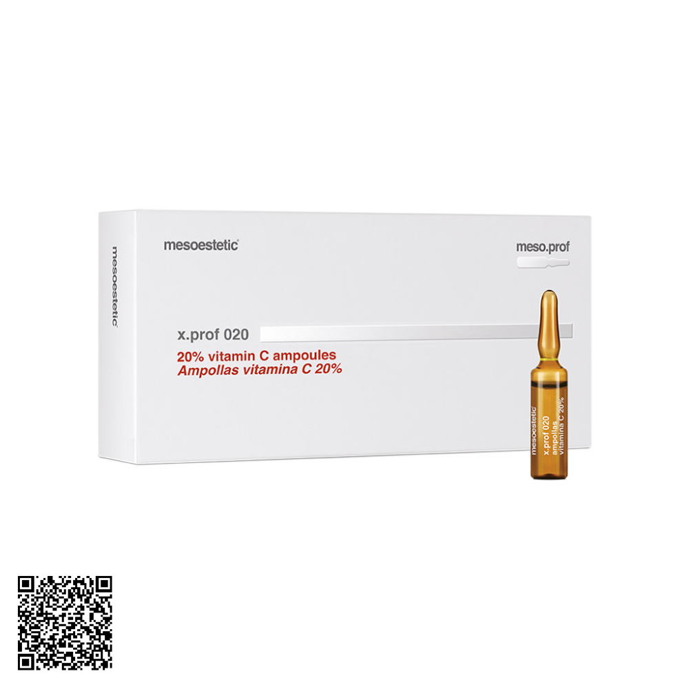 Tinh Chất Làm Trắng Da Mesoestetic X.Prof 020 20% Vitamin C Ampoules Từ Tây Ban Nha (20 Ống x 5ml)