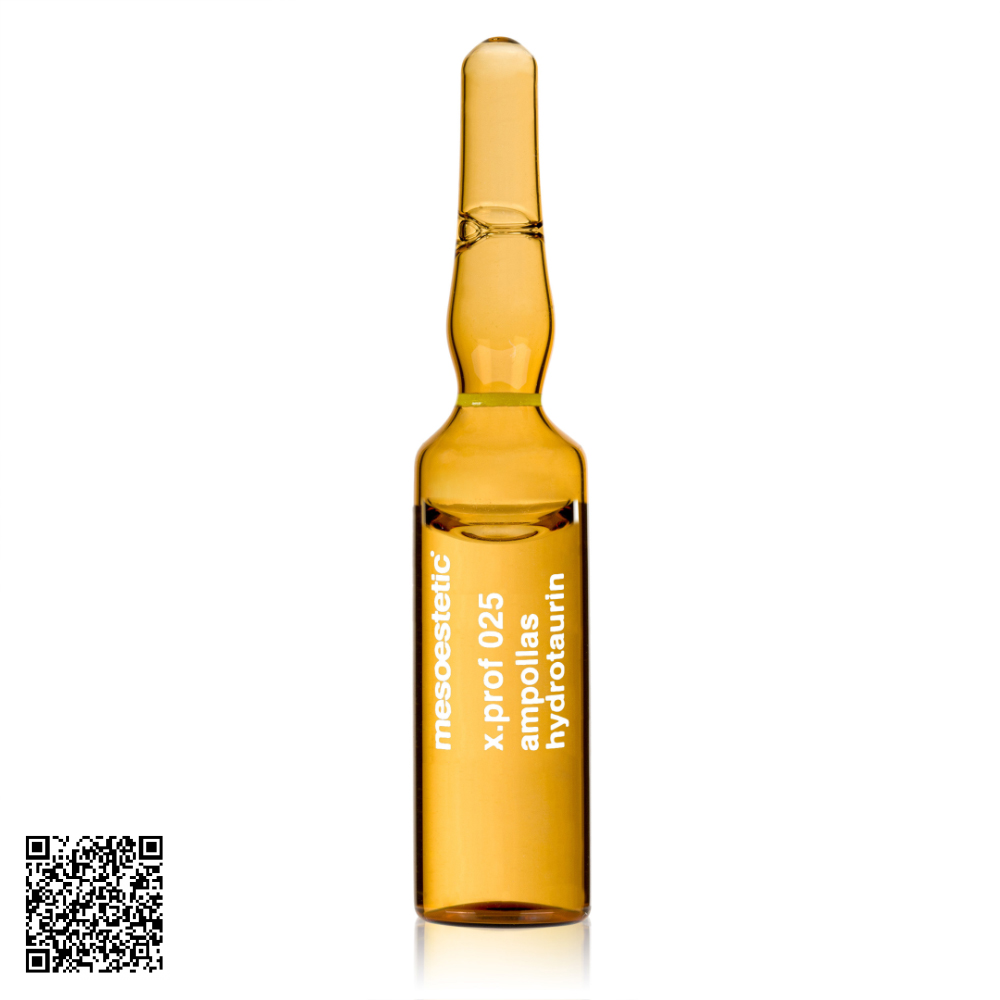 Tinh Chất Chống Oxy Hóa Mesoestetic X.Prof 025 Hyrotaurin Ampoules Từ Tây Ban Nha (20 Ống x 5ml)