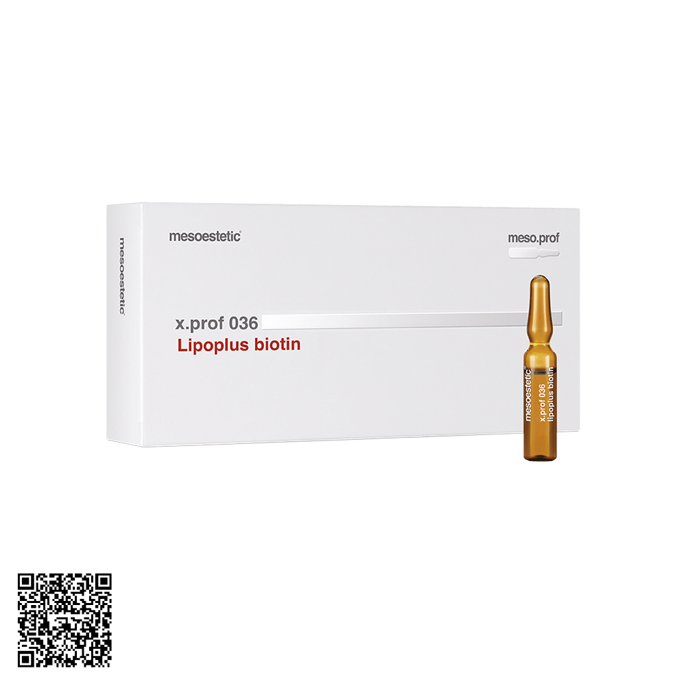 Tinh Chất Chống Rụng Tóc Trị Gàu Mesoestetic X.Prof 036 Lipoplus Biotin Từ Tây Ban Nha (20 Ống x 2ml)