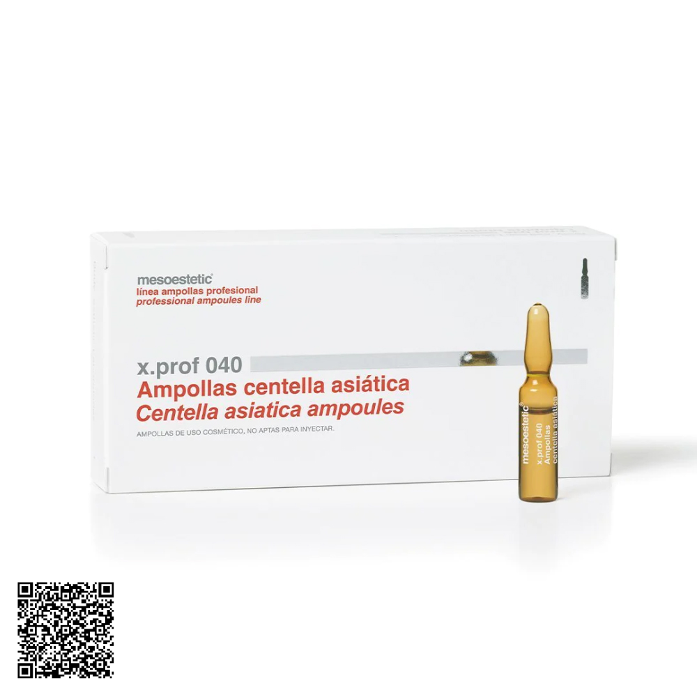 Tinh Chất Phục Hồi Da Từ Rau Má Mesoestetic X.Prof 040 Centella Asiatica Ampoules Từ Tây Ban Nha (20 Ống x 2ml)