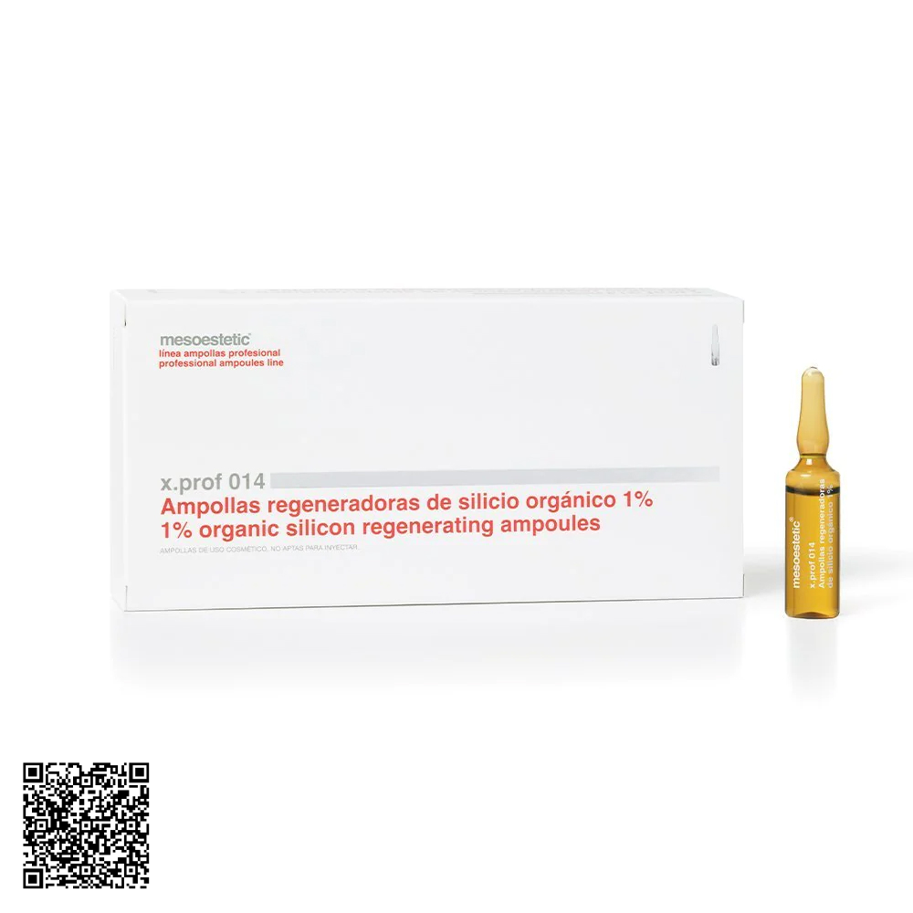 Tinh Chất Trẻ Hóa Da Giảm Mỡ Mesoestetic X.Prof 014 1% Organic Silicon Regenerating Ampoules Từ Tây Ban Nha (20 Ống x 5ml)