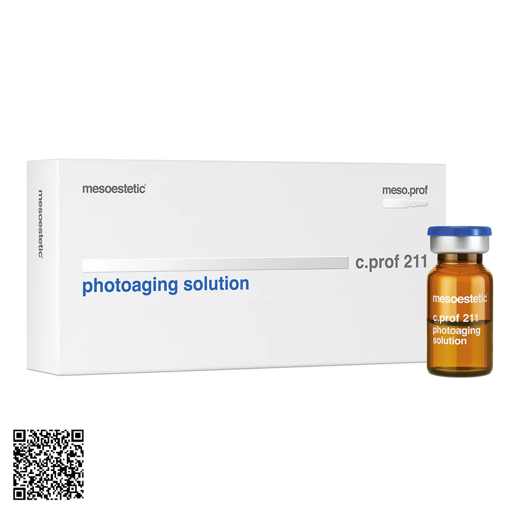 Dung Dịch Hỗ Trợ Ngừa Lão Hóa Da Mesoestetic C.Prof 211 Photoaging Solution Từ Tây Ban Nha (5 Lọ x 5ml)