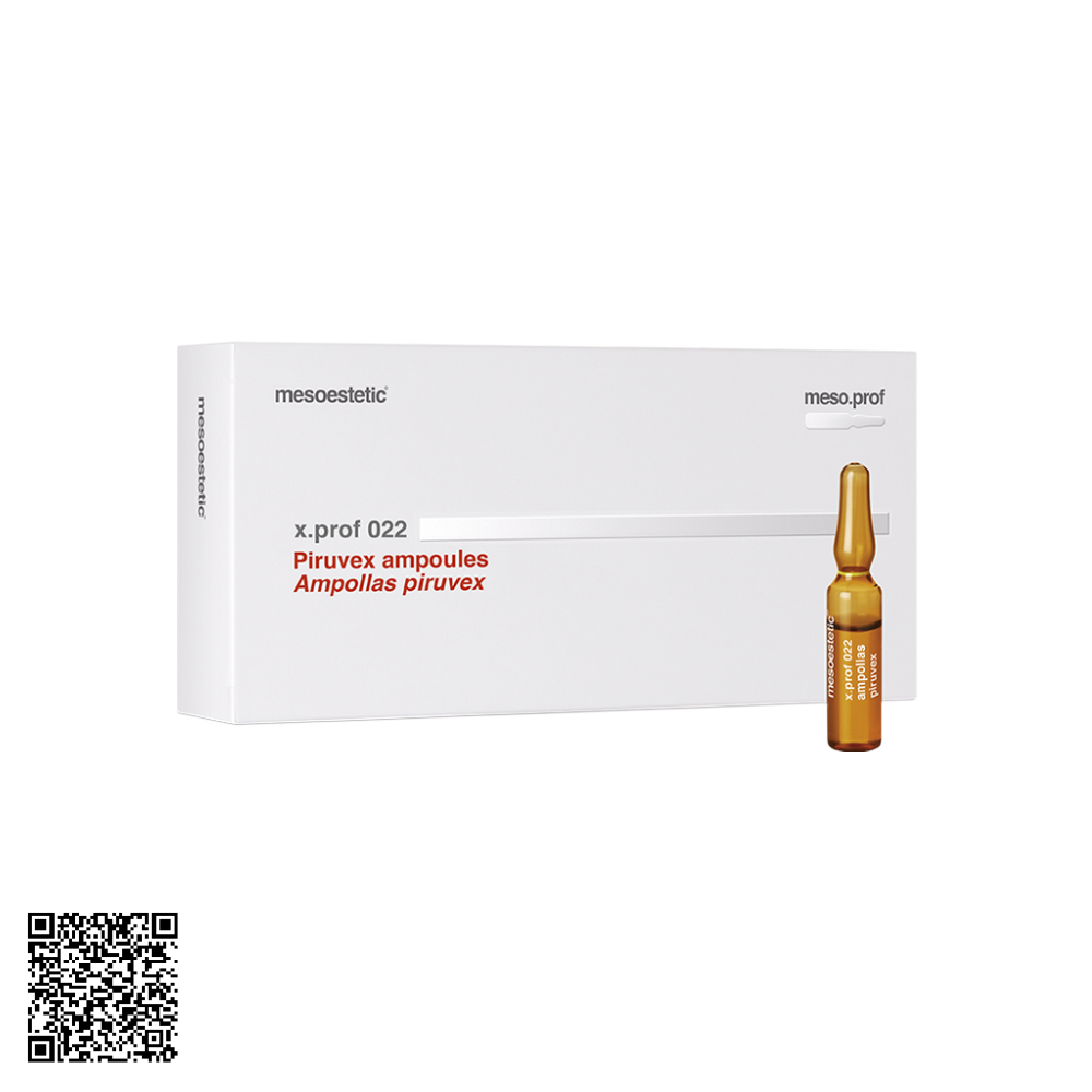 Tinh Chất Chống Chảy Xệ Ngừa Rạn Da Mesoestetic X.Prof 022 Piruvex Ampoules Từ Tây Ban Nha (20 Ống x 2ml)