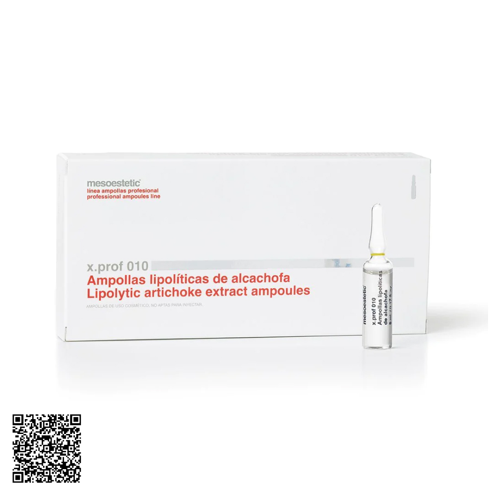 Tinh Chất Giảm Mỡ, Giải Độc Gan Thận Mesoestetic X.Prof 010 Lipolytic Artichoke Extract Ampoules Từ Tây Ban Nha (20 Ống x 5ml)