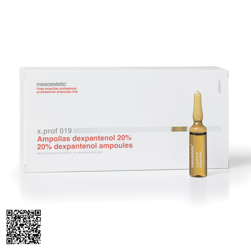 Tinh Chất Trị Rụng Tóc Mesoestetic X.Prof 019 20% Dexpanthenol Ampoules Từ Tây Ban Nha (20 Ống x 5ml)