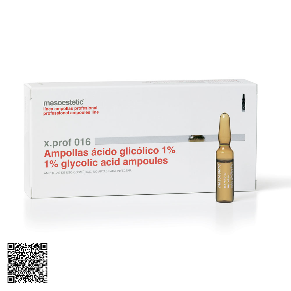 Tinh Chất Cấp Ẩm Tái Tạo Da Mesoestetic X.Prof 016 1% Acid Glycolic Ampoules Từ Tây Ban Nha (20 Ống x 2ml)