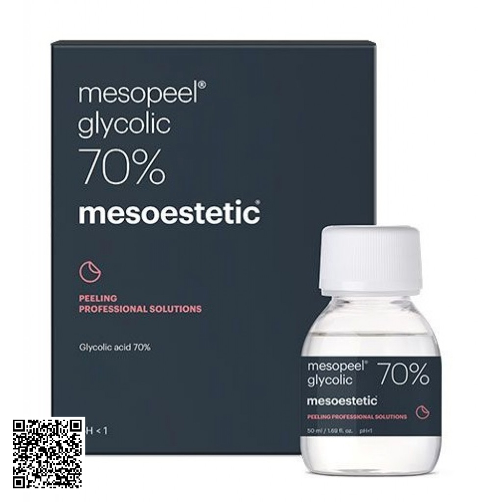 Peel Hỗ Trợ Ngừa Lão Hóa Da Chuyên Sâu Mesoestetic Mesopeel Glycolic 70% Từ Tây Ban Nha 50ml