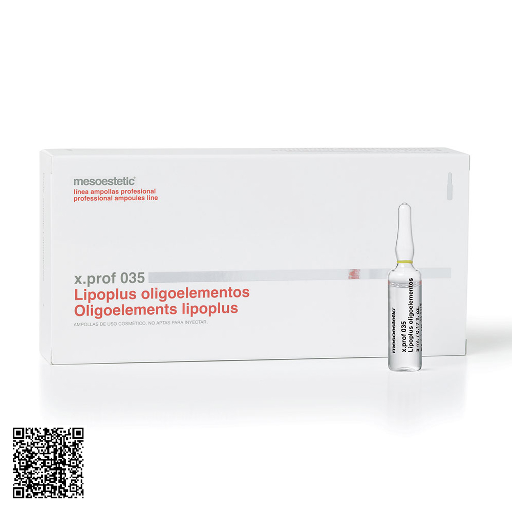 Tinh Chất Chống Oxy Hóa Phục Hồi Da Mesoestetic X.Prof 035 Oligoelements Lipoplus Từ Tây Ban Nha (20 Ống x 5ml)