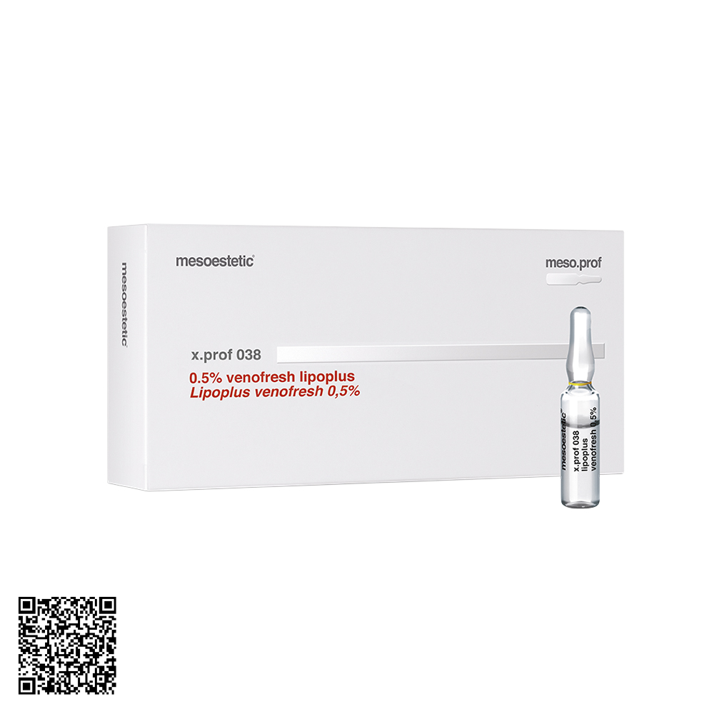 Tinh Chất Giảm Đỏ và Kích Ứng Da Mesoestetic X.Prof 038 Lipoplus Venofresh 0.5% Từ Tây Ban Nha (20 Ống x 2ml)