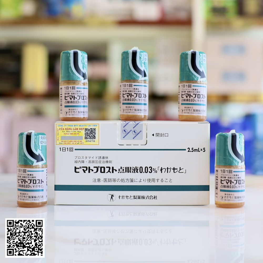 Serum Dưỡng Dài Mi Và Chân Mày Bimatoprost 0.03% Của Nhật Bản (5 Lọ x 2.5ml)