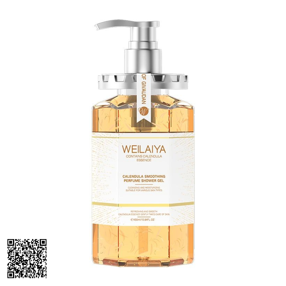 Sữa Tắm Trắng Da Weilaiya Calendula Smoothing Perfume Shower Gel Cánh Hoa Cúc Vạn Thọ 450ml