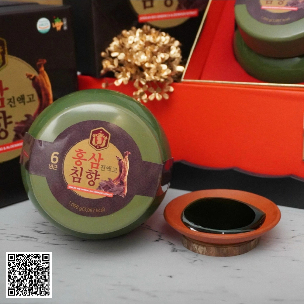 Cao Hồng Sâm Trầm Hương Hansusam Korean Red Ginseng & Aloeswood Extract Từ Hàn Quốc 1000g