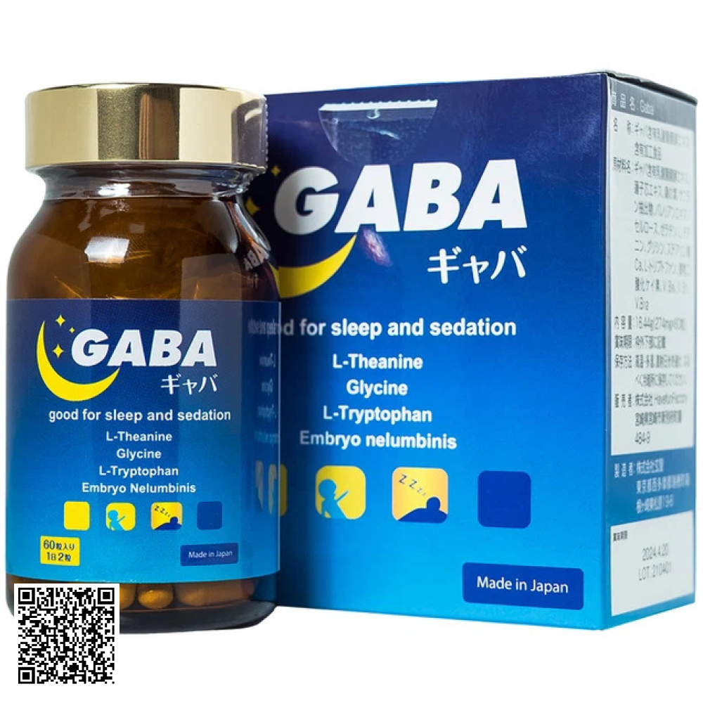 Viên Uống Gaba Jpanwell Giảm Các Triệu Chứng Mất Ngủ, Khó Ngủ, Giấc Ngủ Không Sâu Từ Nhật Bản 60 Viên