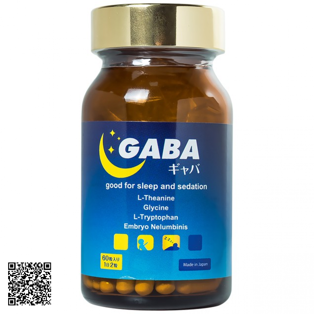 Viên Uống Gaba Jpanwell Giảm Các Triệu Chứng Mất Ngủ, Khó Ngủ, Giấc Ngủ Không Sâu Từ Nhật Bản 60 Viên