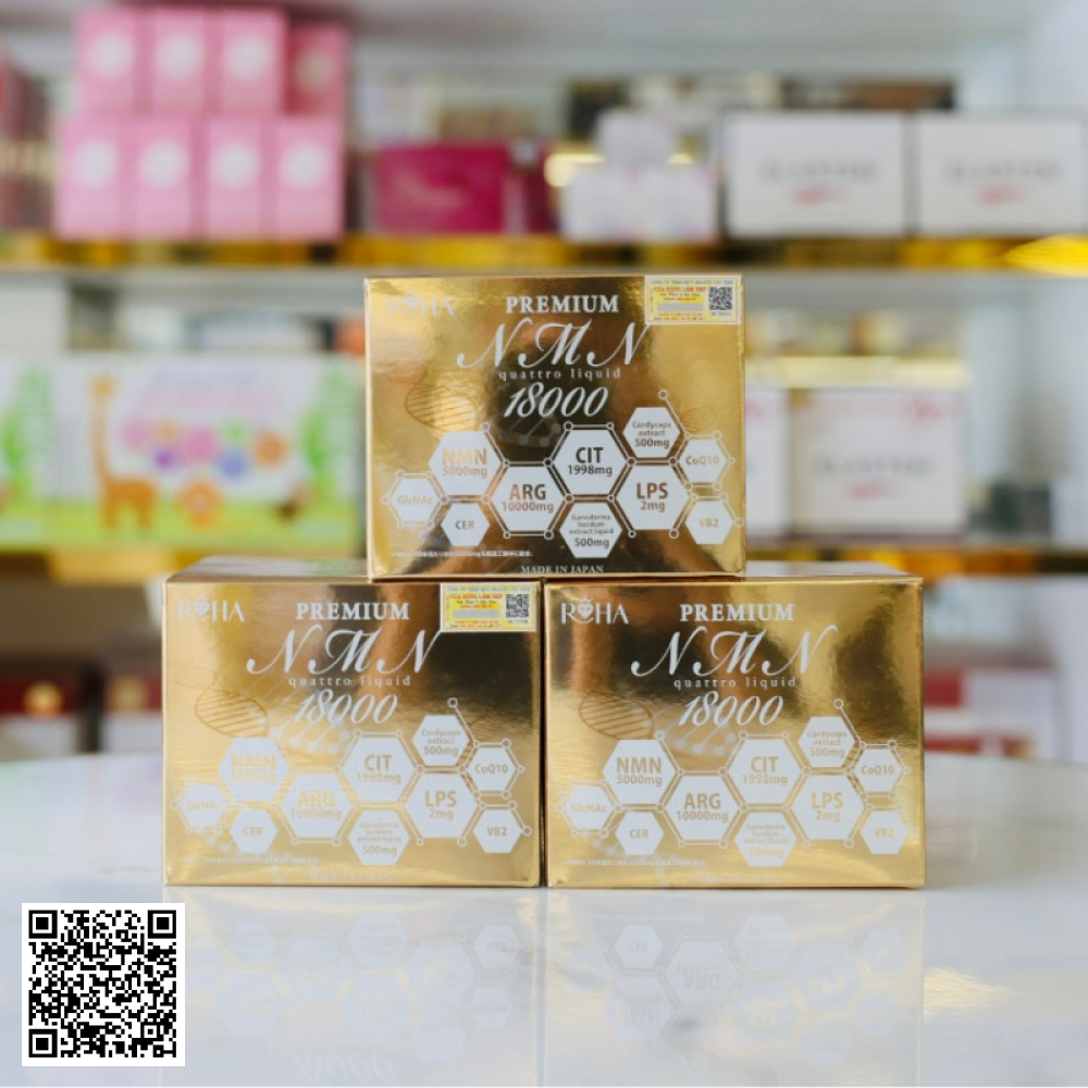 Liệu Trình Nước Uống Trẻ Hoá Da NMN Quattro Liquid 18000 Premium 30 Lọ