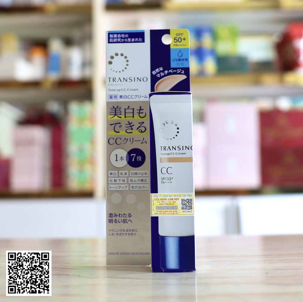 Kem Chống Nắng Nâng Tông Transino Tone Up CC Cream SPF50+ PA++++ Từ Nhật Bản 30g
