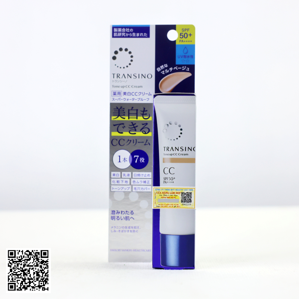 Kem Chống Nắng Nâng Tông Transino Tone Up CC Cream SPF50+ PA++++ Từ Nhật Bản 30g