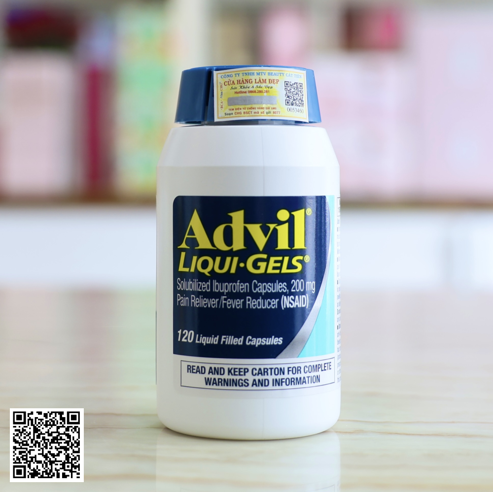 Viên Uống Giảm Đau Advil Liqui Gels 200mg Từ Mỹ 200 Viên