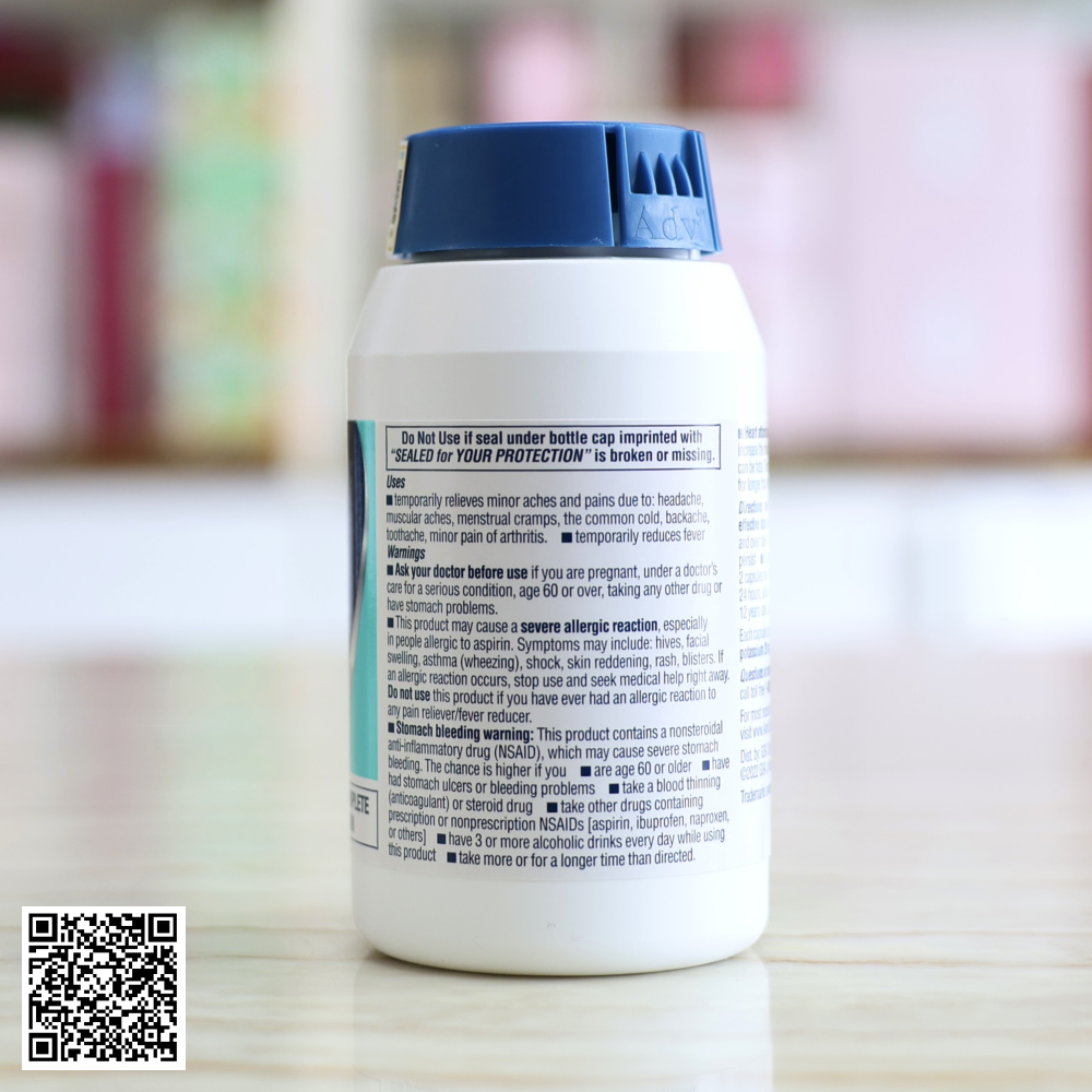 Viên Uống Giảm Đau Advil Liqui Gels 200mg Từ Mỹ 200 Viên